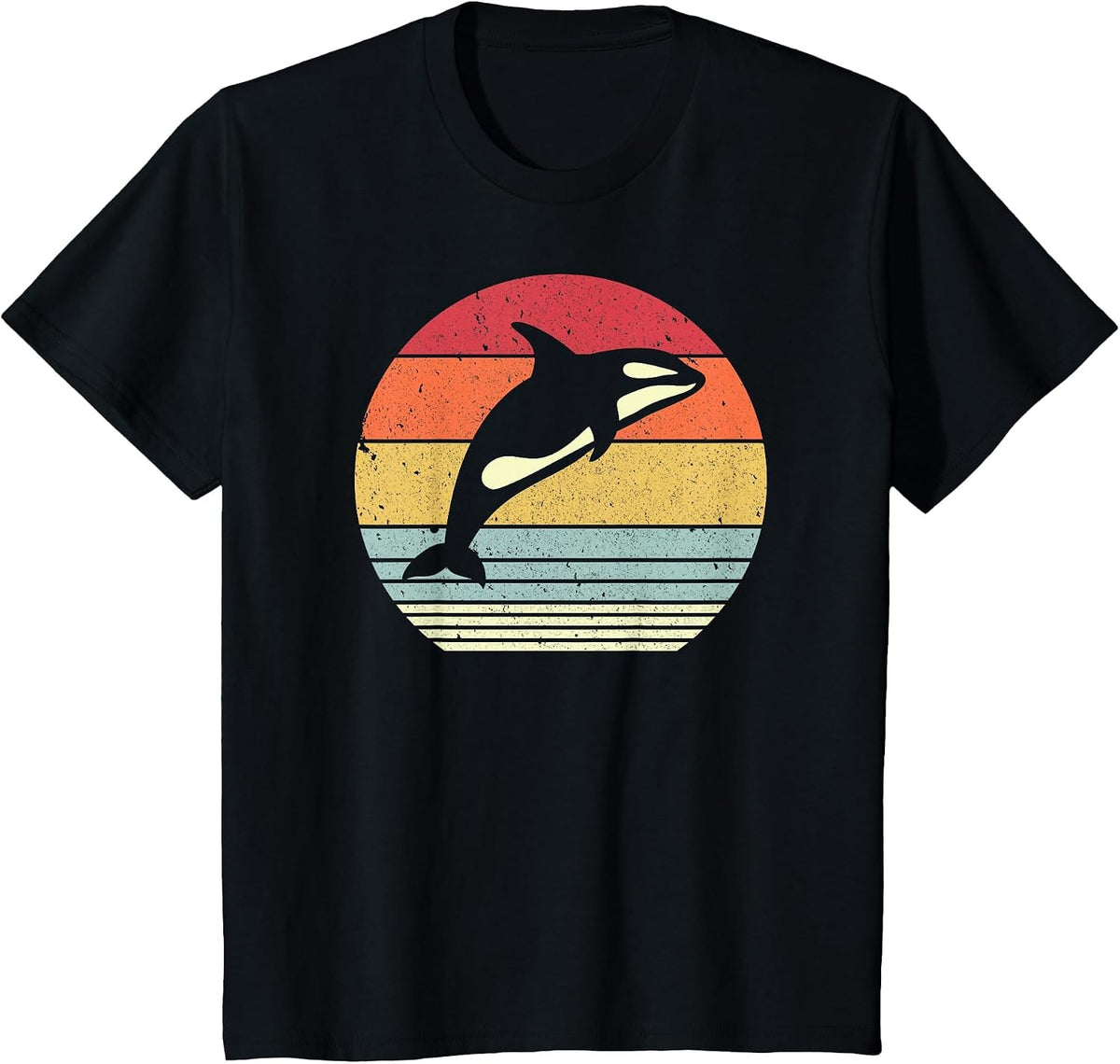 Orca Killer Whale Shirt Vintage T-Shirt - Black