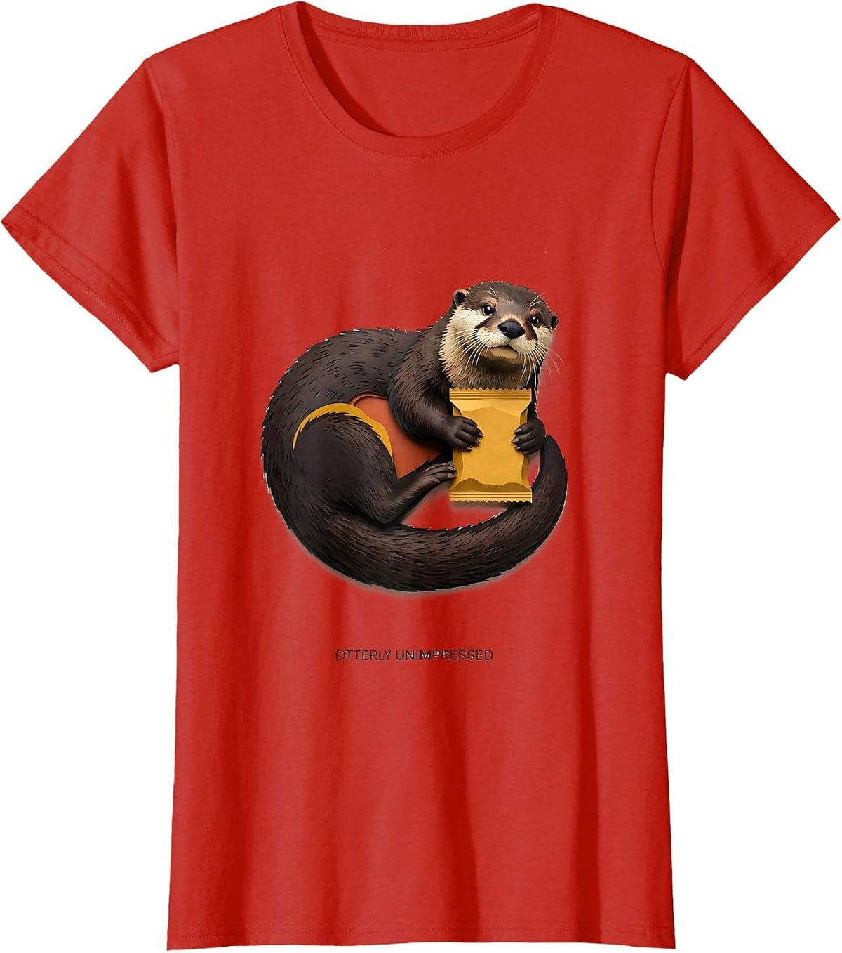 Women's Otterly Unimpressed Funny Otter Lover Gifts For Otter T-Shirt - Red