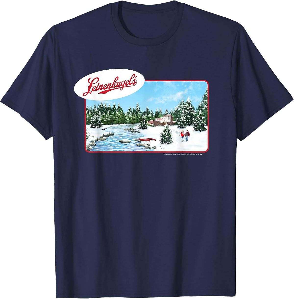 Vanilla Porter Landscape T-Shirt - Navy Blue