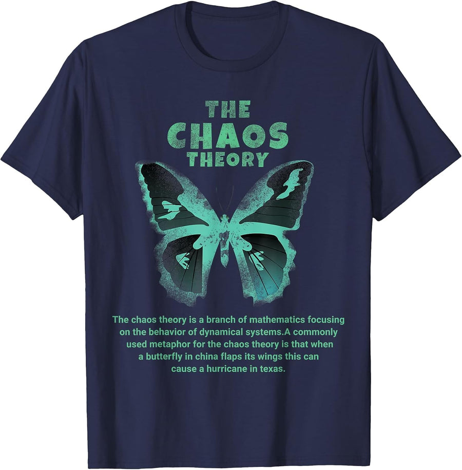 The Chaos Theory Butterfly Cyclone T-Shirt - Navy Blue