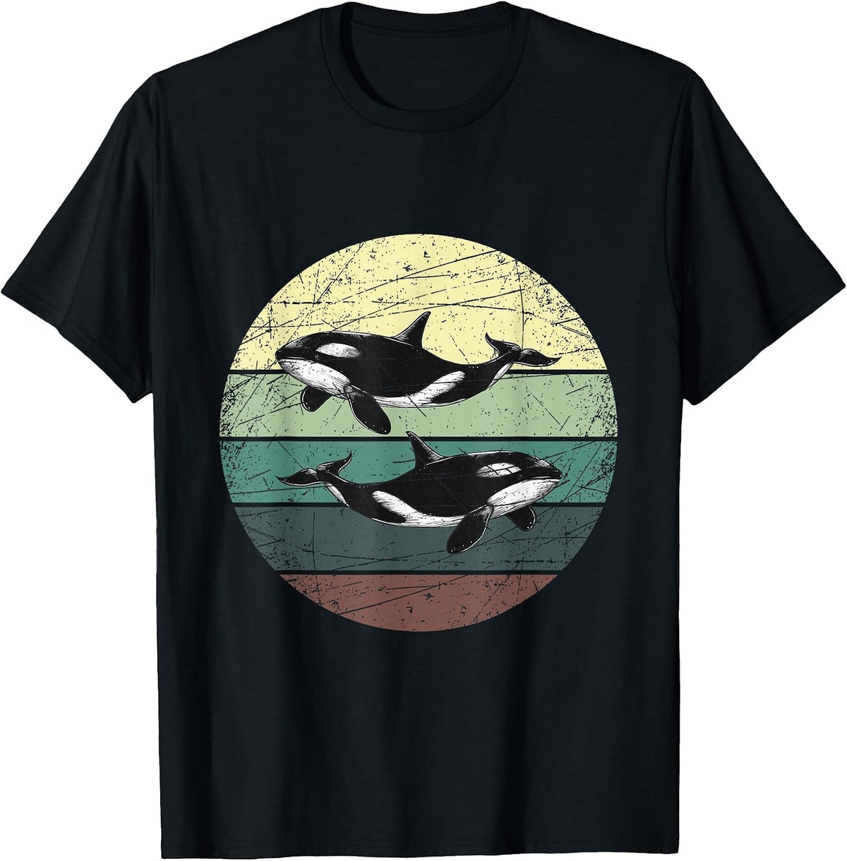 Retro Orca T-Shirt - Black
