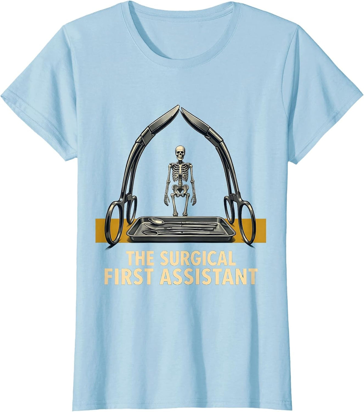 The Surgical First Assistant Midcentury Modern Halloween T-Shirt - Baby Blue