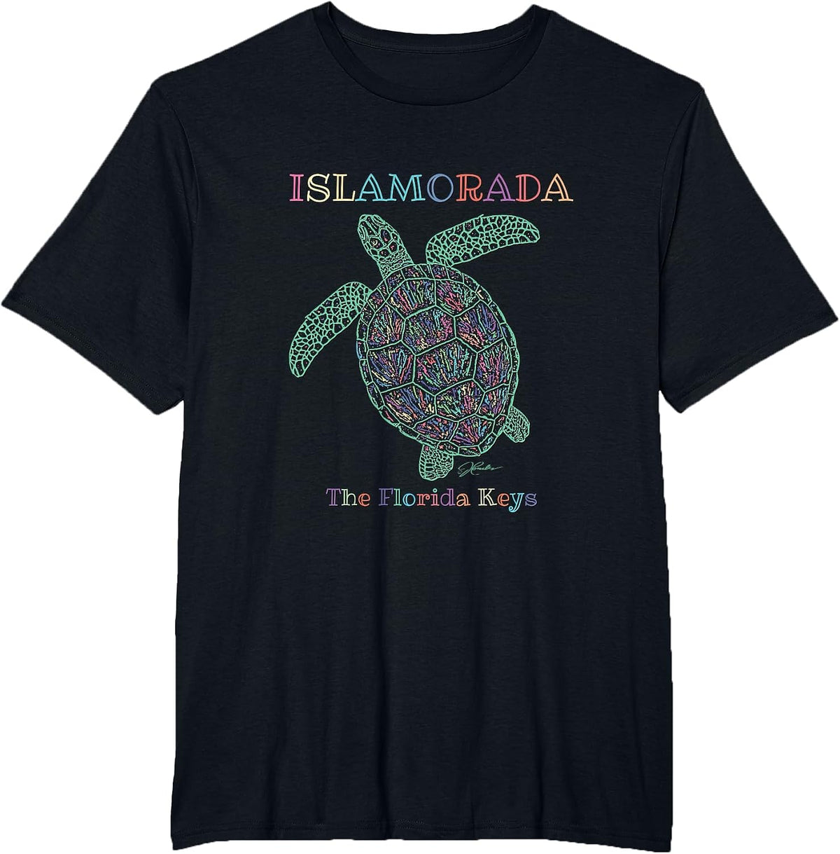 JCombs: Islamorada, The Florida Keys, Sea Turtle T-Shirt T-Shirt - Black