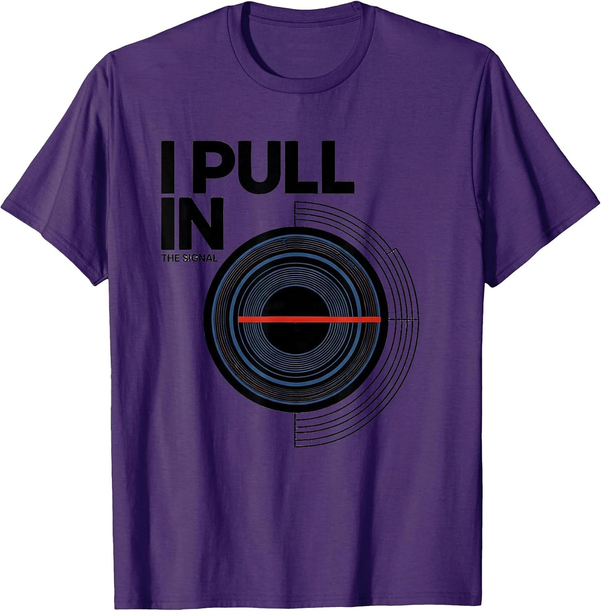 Men's I Pull In The Signal Funny Ham Radio Operator Hobby Humor T-Shirt - Purple
