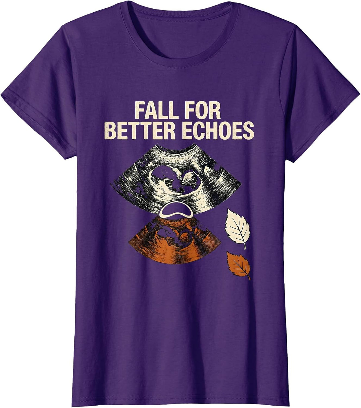 Women's Fall For Better Echoes Sonographer Ultrasound Tech Halloween T-Shirt - Purple