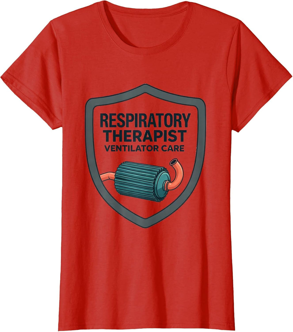 Respiratory Therapist Ventilator Care Professional Pride T-Shirt - Red