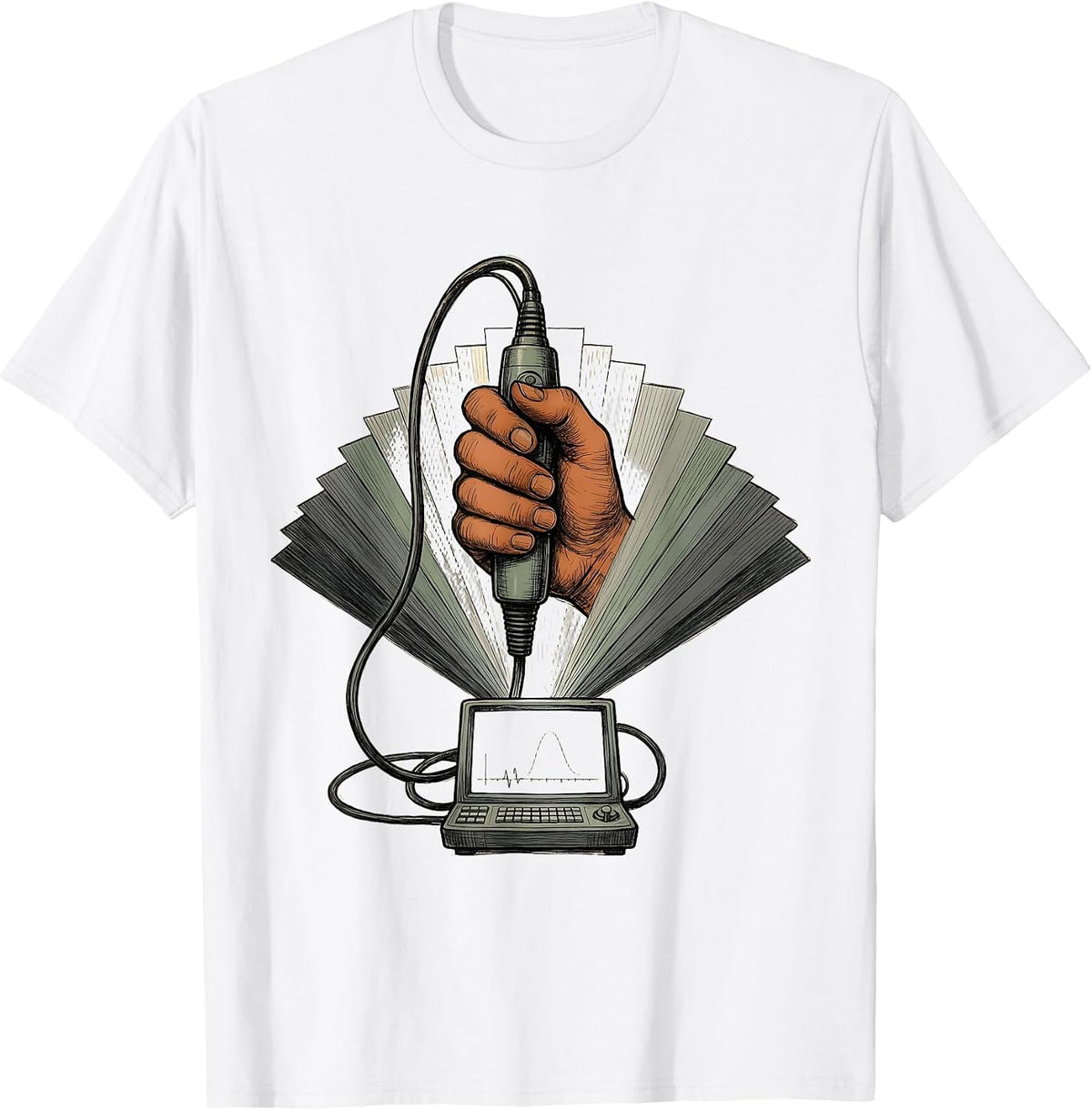 Sonographer Ultrasound Tech Pun Humor Coquette T-Shirt - White