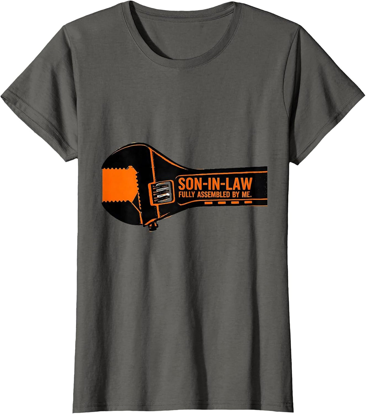 Women's Son-In-Law Fully Assembled By Me Funny Family Role Gift T-Shirt - Asphalt Grey