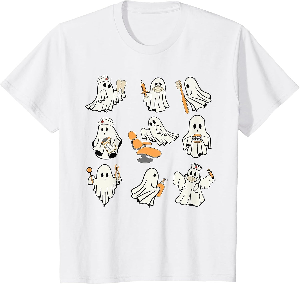 Halloween Dentist Dental Assistant Dental Hygiene T-Shirt - White