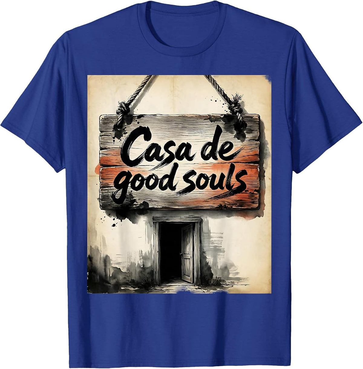 Casa de Good Souls Altruismo House Design T-Shirt - Royal Blue