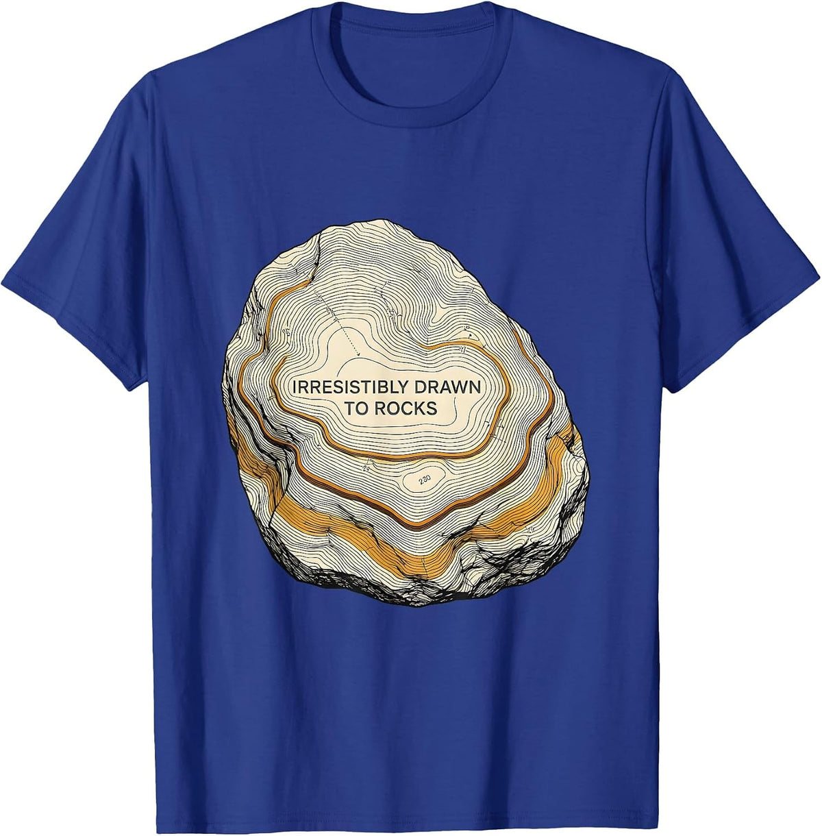 Men's Irresistibly Drawn To Rocks Funny Geologist Rock Collector T-Shirt - Royal Blue