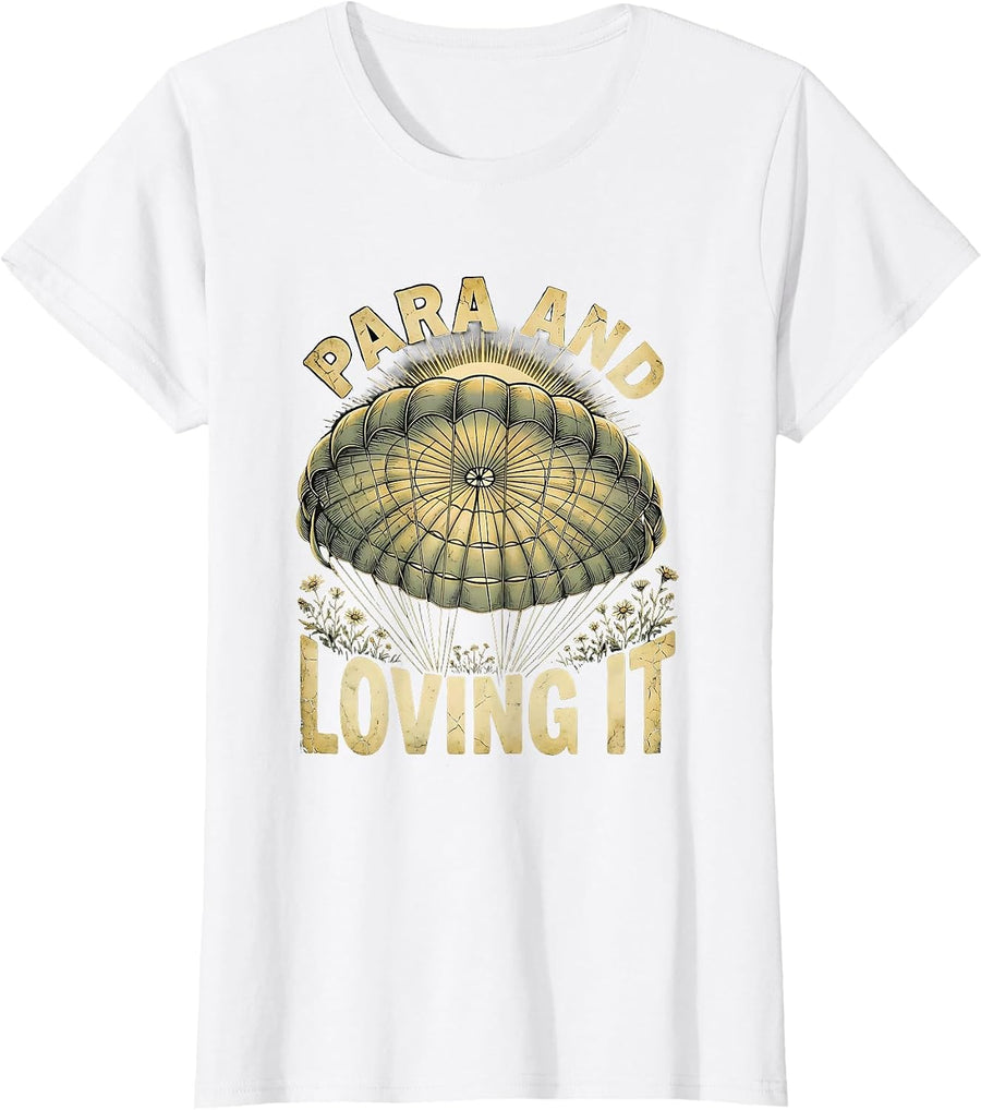 Women's Para And Loving It Proud Parent Design T-Shirt - White