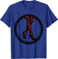 Showgirl Fishnet Legs High Heels Graphic Design T-Shirt - Royal Blue