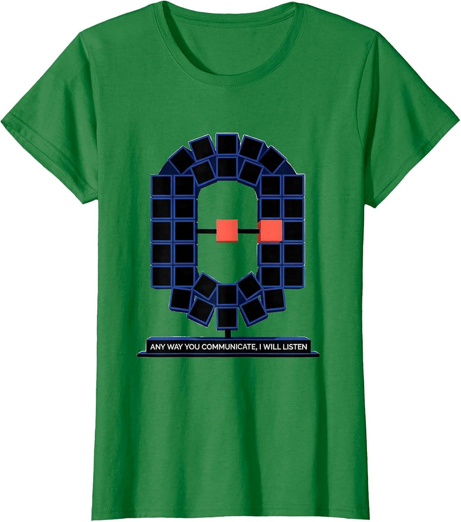 Women's Any Way You Communicate, I Will Listen AAC SLP Teacher T-Shirt - Kelly Green