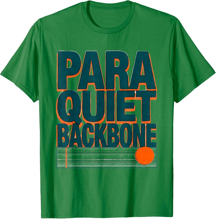Men's Para Quiet Backbone Risograph Paraprofessional Teacher's T-Shirt - Kelly Green