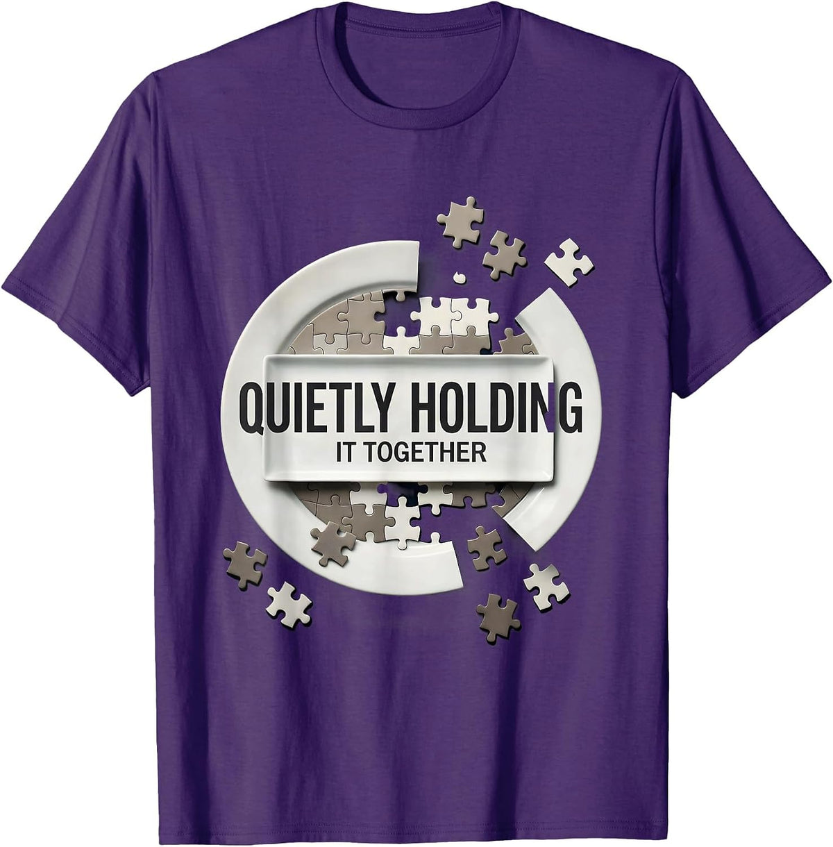 Quietly Holding It Together Paraprofessional Design T-Shirt - Purple