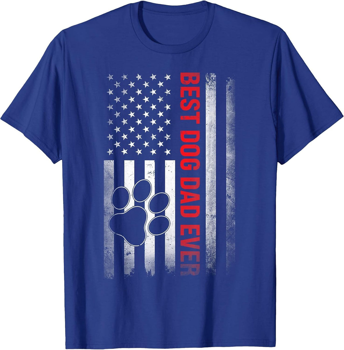 Funny Dad Fathers Day Dog Dad T-Shirt - Royal Blue