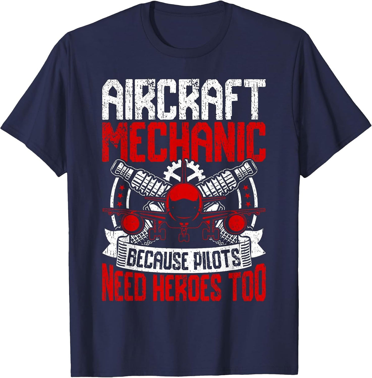 Funny Aircraft Mechanic Men Women Aviation Mechanic T-Shirt - Navy Blue