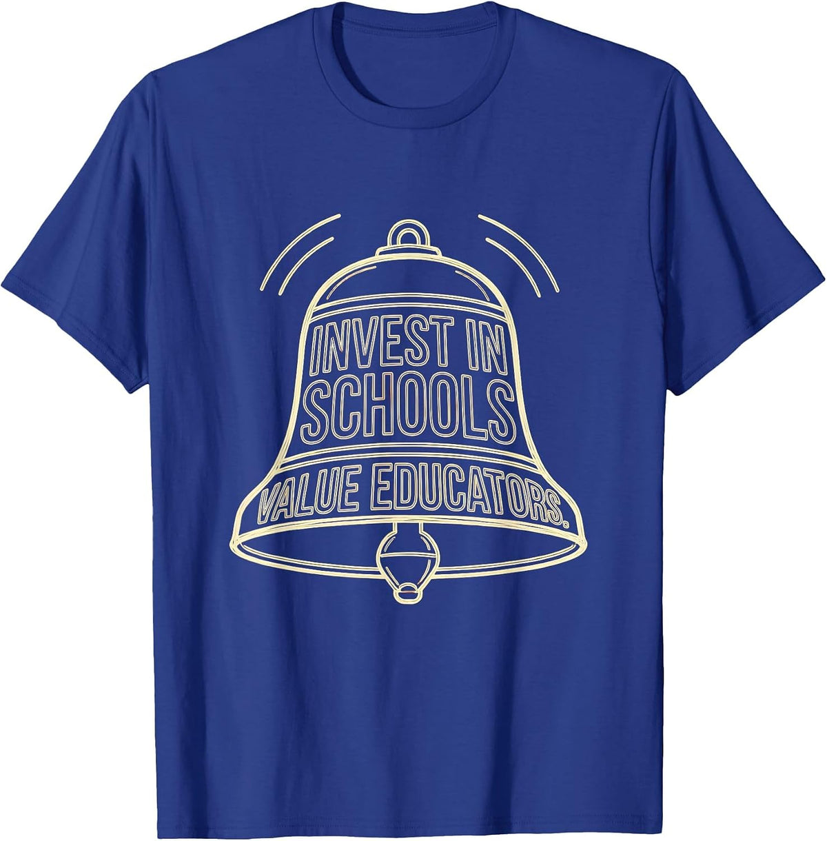 Invest In Schools Value Educators Red For Ed Teacher Protest T-Shirt - Royal Blue