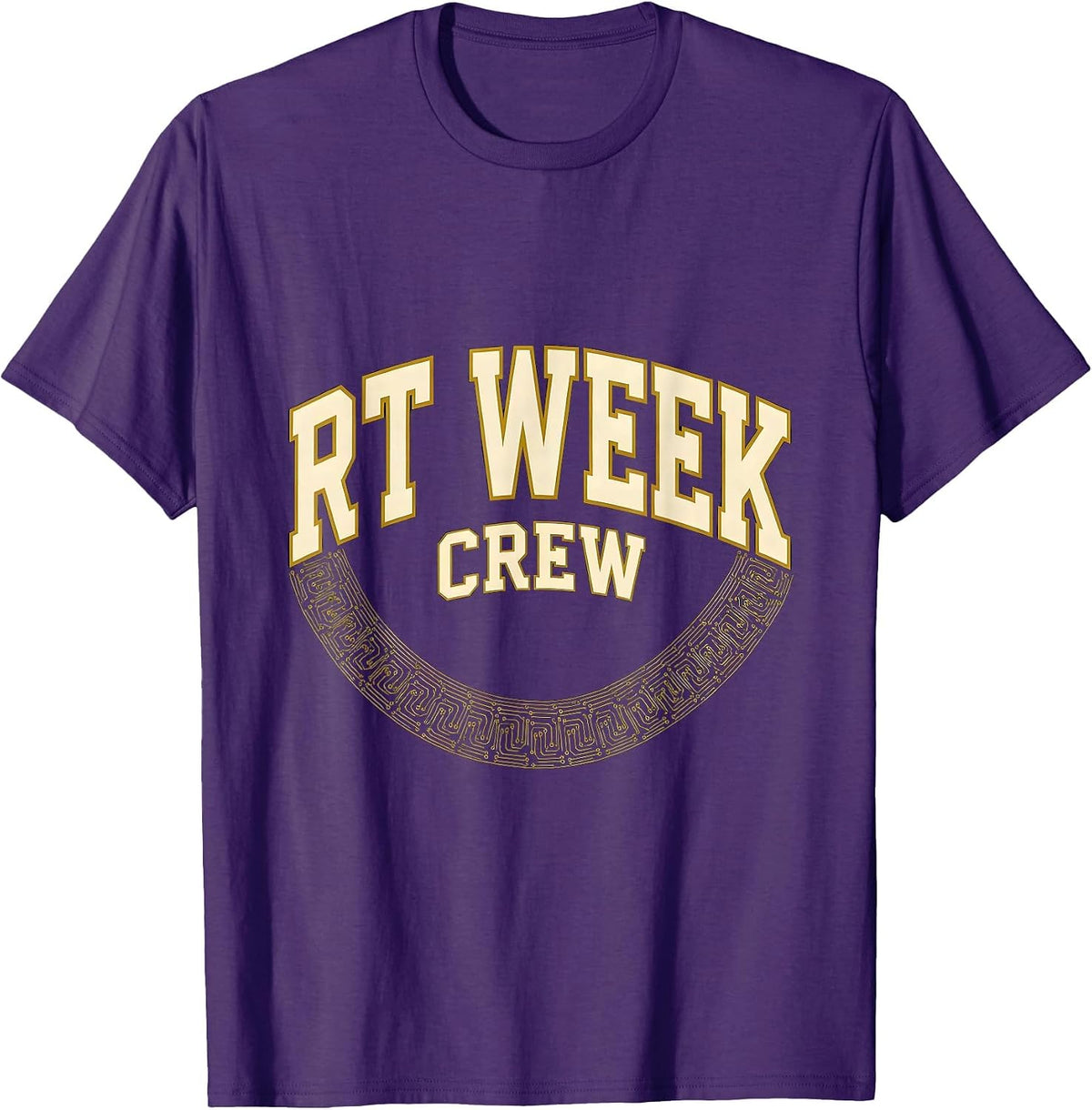Men's RT Week Crew Funny Respiratory Therapist RT Care Week T-Shirt - Purple