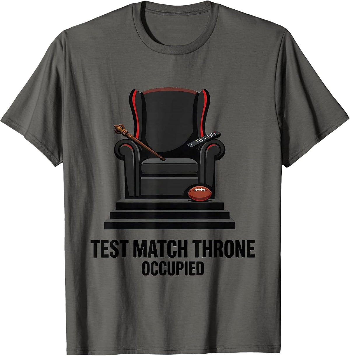 Test Match Throne, Occupied New Zealand Rugby Fan National T-Shirt - Asphalt Grey