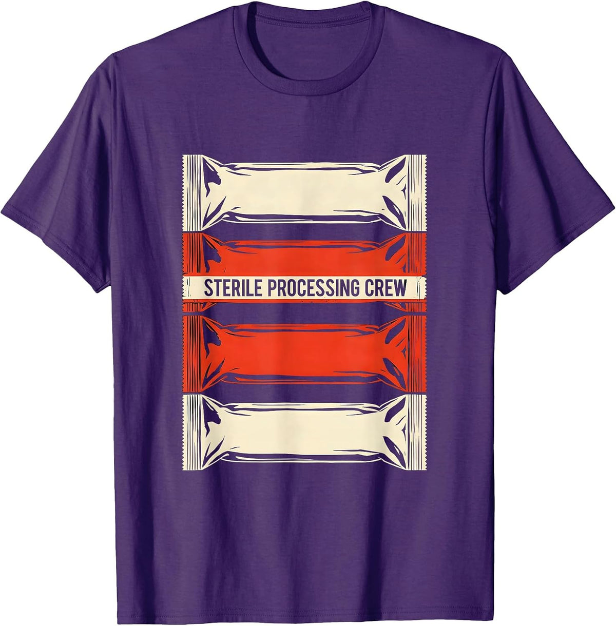 Sterile Processing Crew Funny SPD Tech Medical Crew T-Shirt - Purple