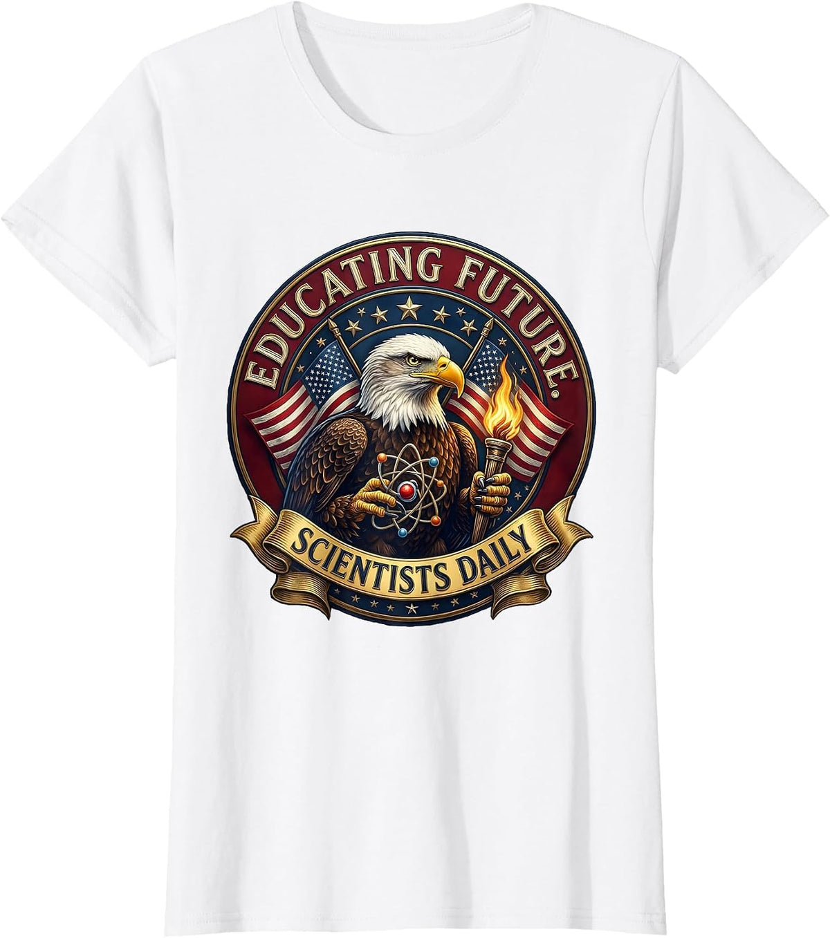 Educating Future Scientists Daily Science Teacher T-Shirt - White