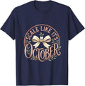 Scale Like It's October Funny Dental Hygienist T-Shirt - Navy Blue