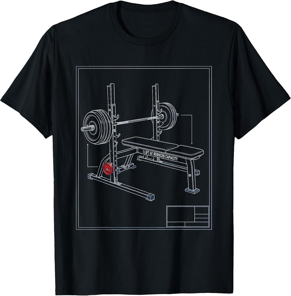 Men's I Lift At Reduced Capacity Funny Gym Weightlifting Workout T-Shirt - Black