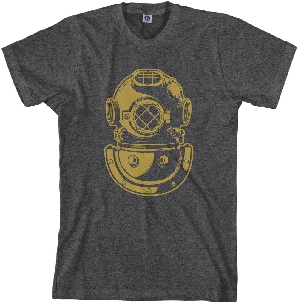 Threadrock Men's Deep Sea Diver Helmet T-Shirt - Dark Heather