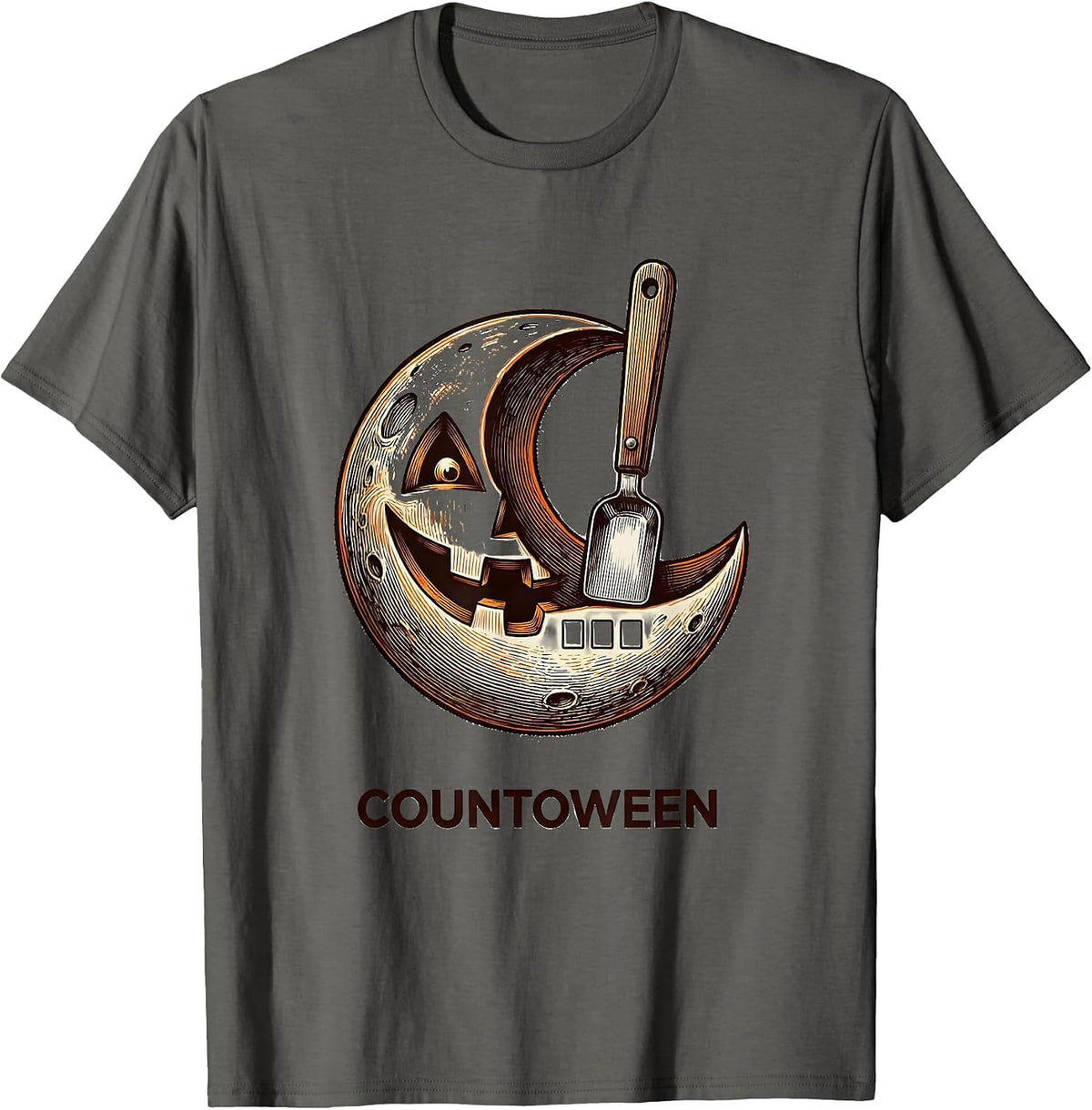 Men's Countoween Pharmacy Tech Halloween Pharmacist Crew T-Shirt - Asphalt Grey