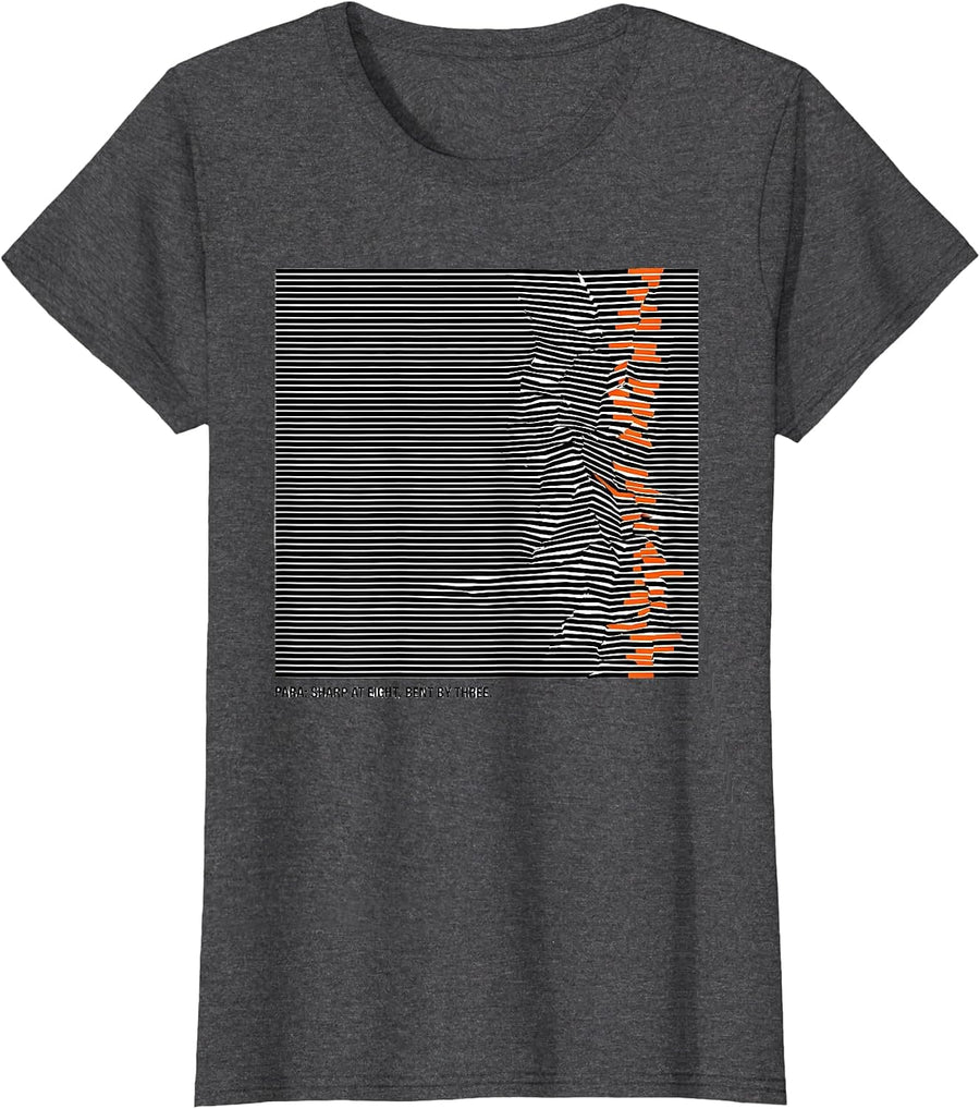 Women's Para Sharp At Eight Bent By Three Funny Paraprofessional T-Shirt - Dark Heather Grey