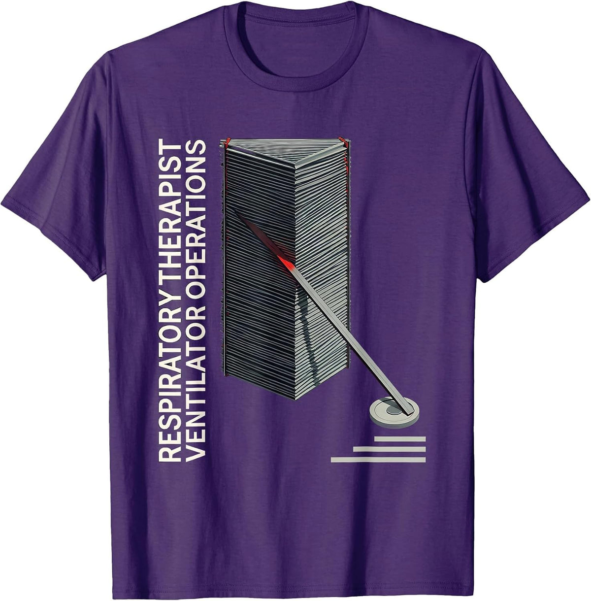 Respiratory Therapist Ventilator Operations Professional T-Shirt - Purple