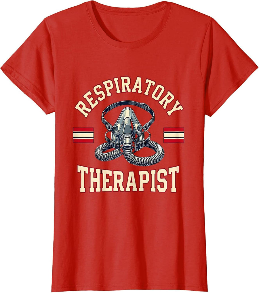 Women's Respiratory Therapist Sports Pride RT Care Week Graduation T-Shirt - Red