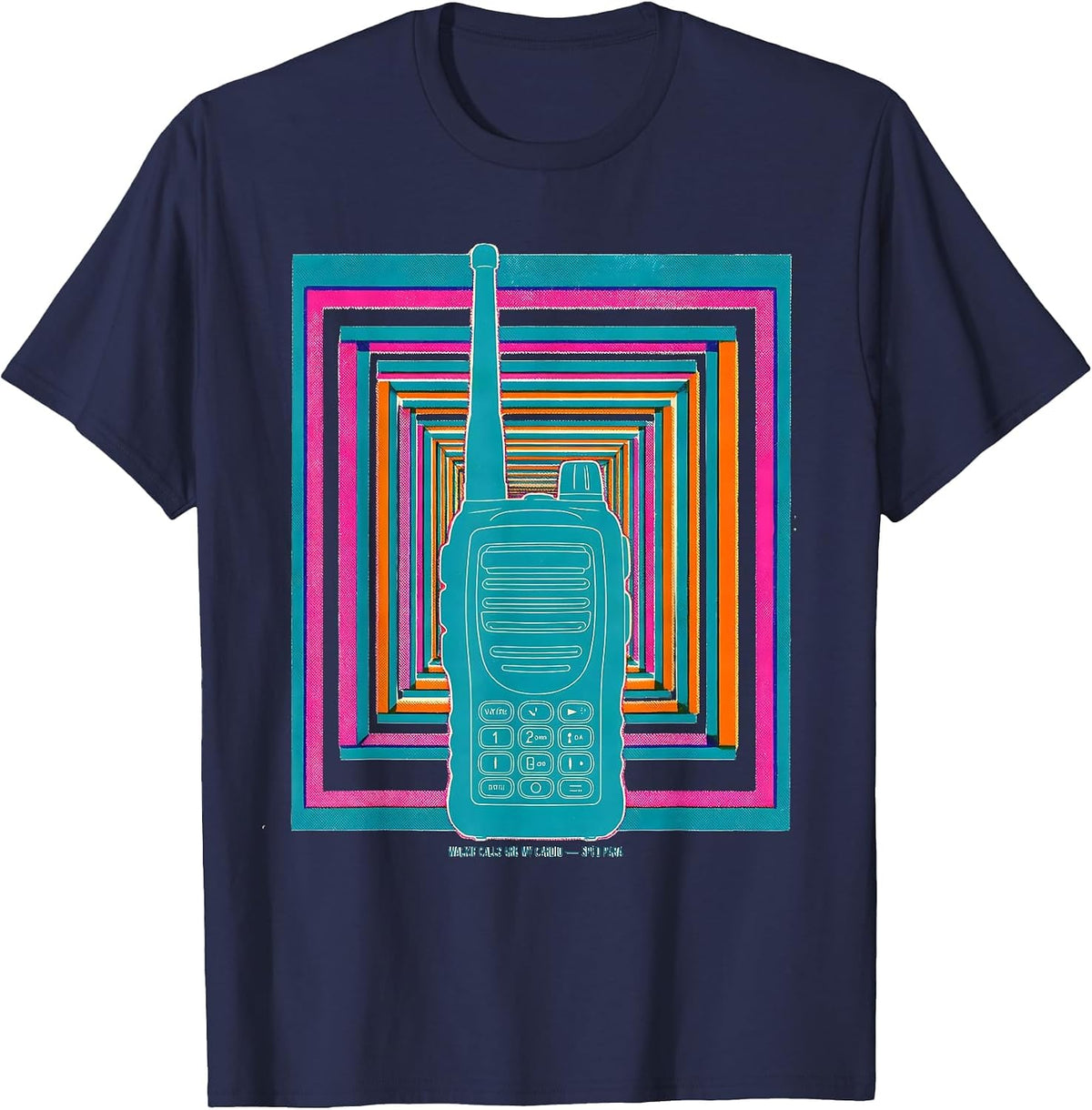 Walkie Calls Are My Cardio SPED Para Teacher Humor T-Shirt - Navy Blue