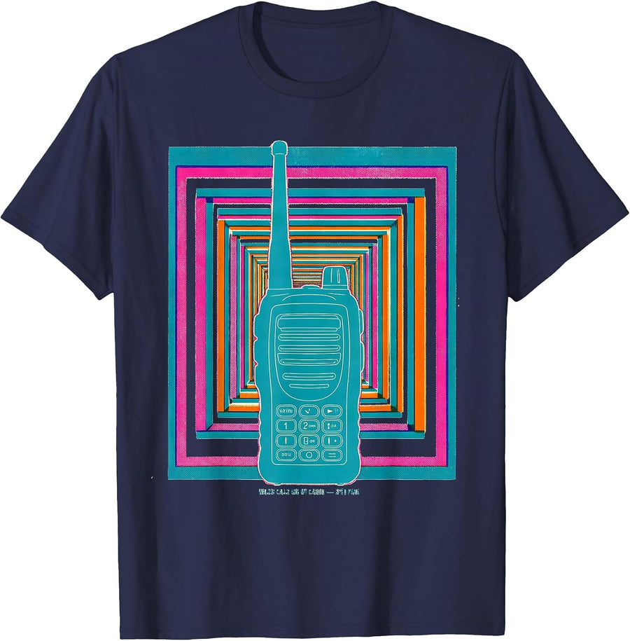 Walkie Calls Are My Cardio SPED Para Teacher Humor T-Shirt - Navy Blue