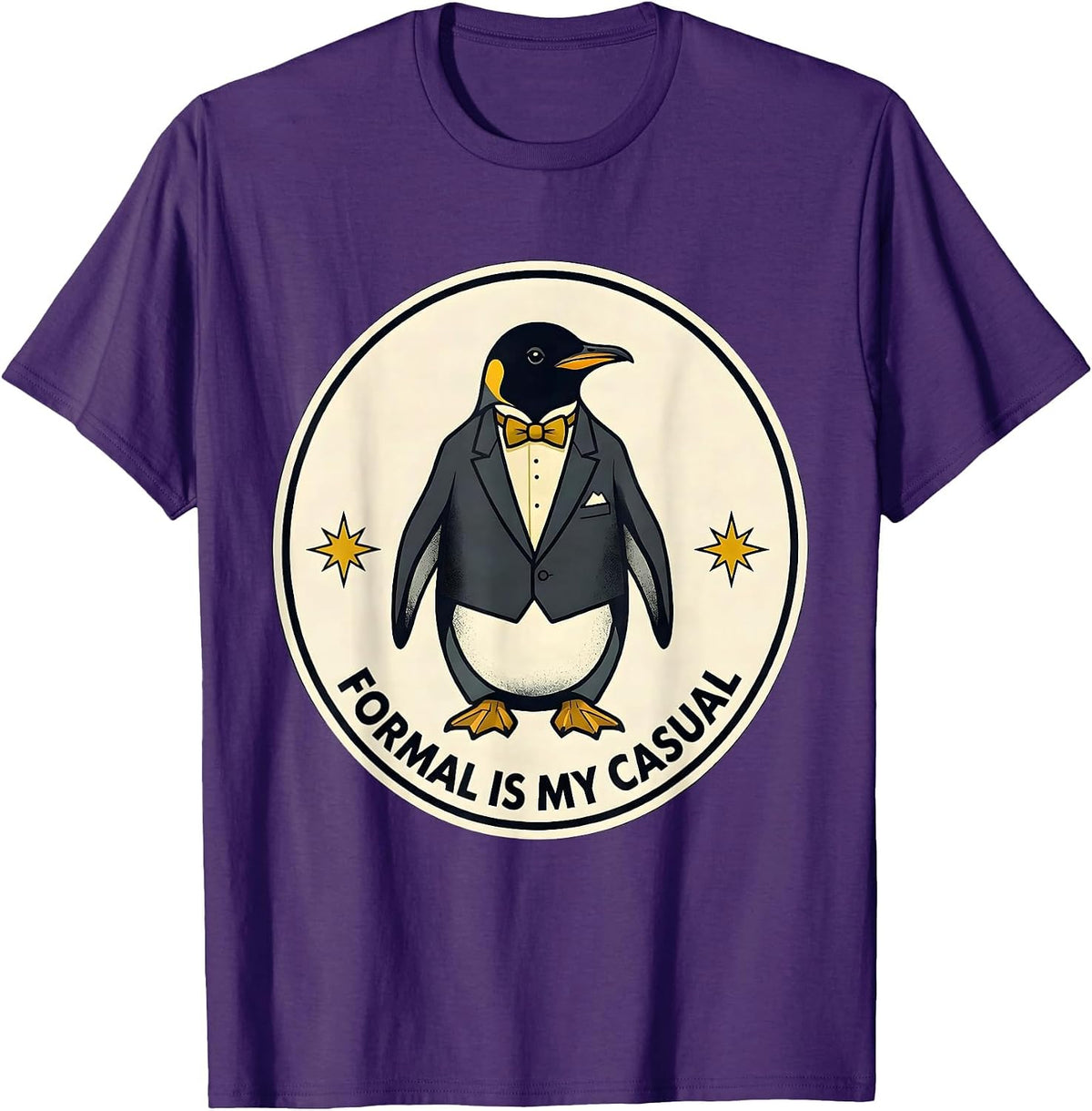 Formal Is My Casual Tuxedo Humor Design T-Shirt - Purple