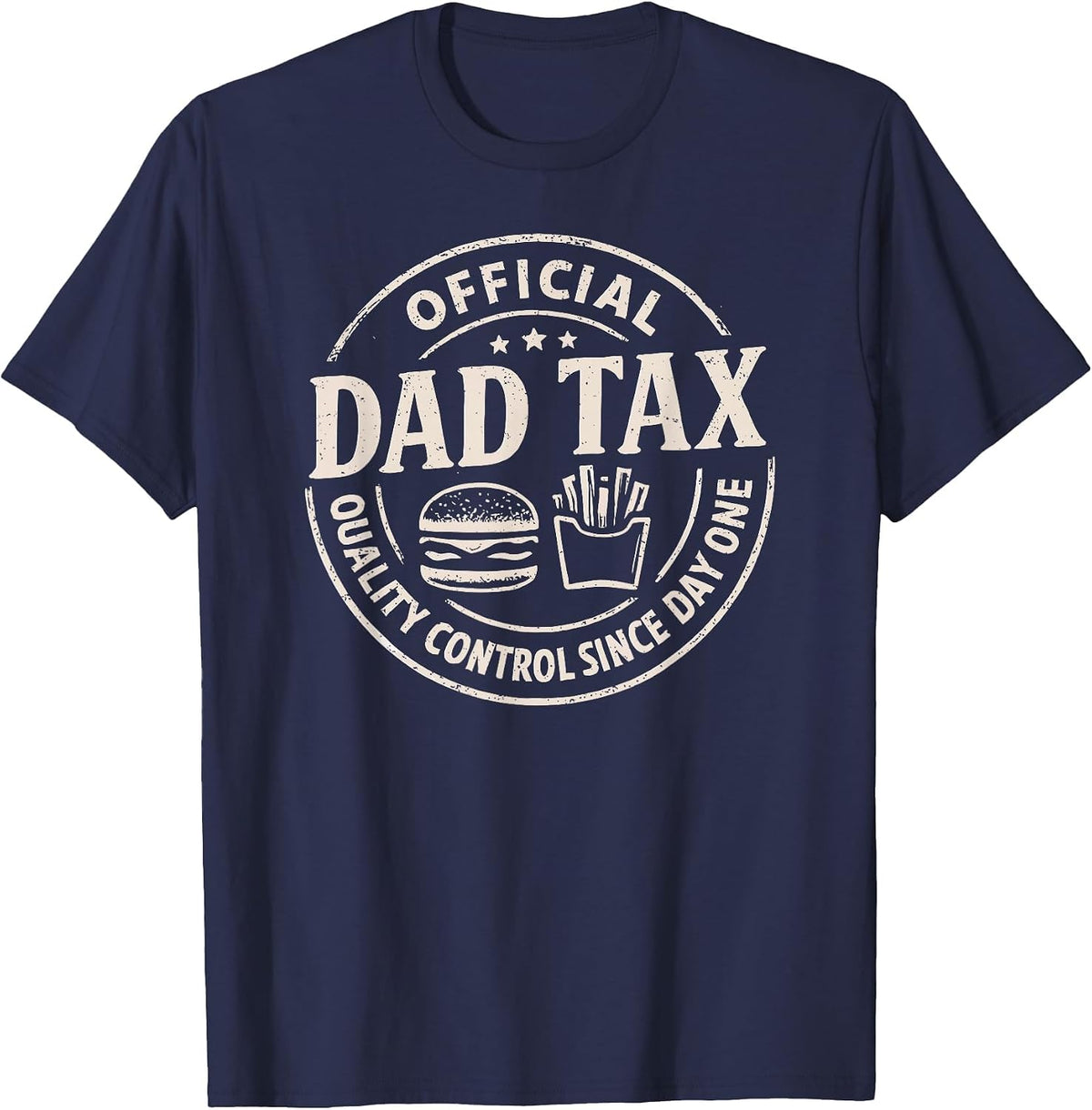 Dad Tax Logo, Funny Daddy Papa Fathers Day T-Shirt - Navy Blue