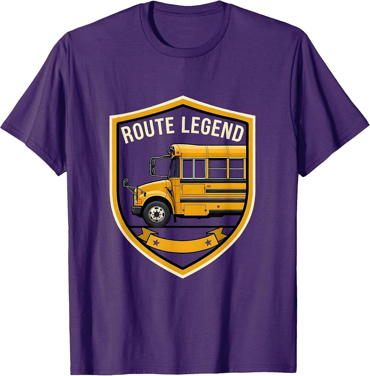 Route Legend Funny School Bus Driver Appreciation Gift T-Shirt - Purple