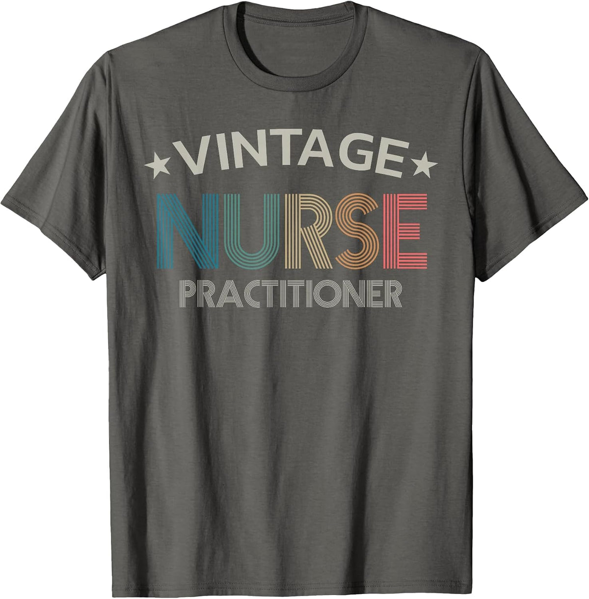 Vintage Nurse Practitioner Retro Style Women Shirt T-Shirt - Asphalt Grey
