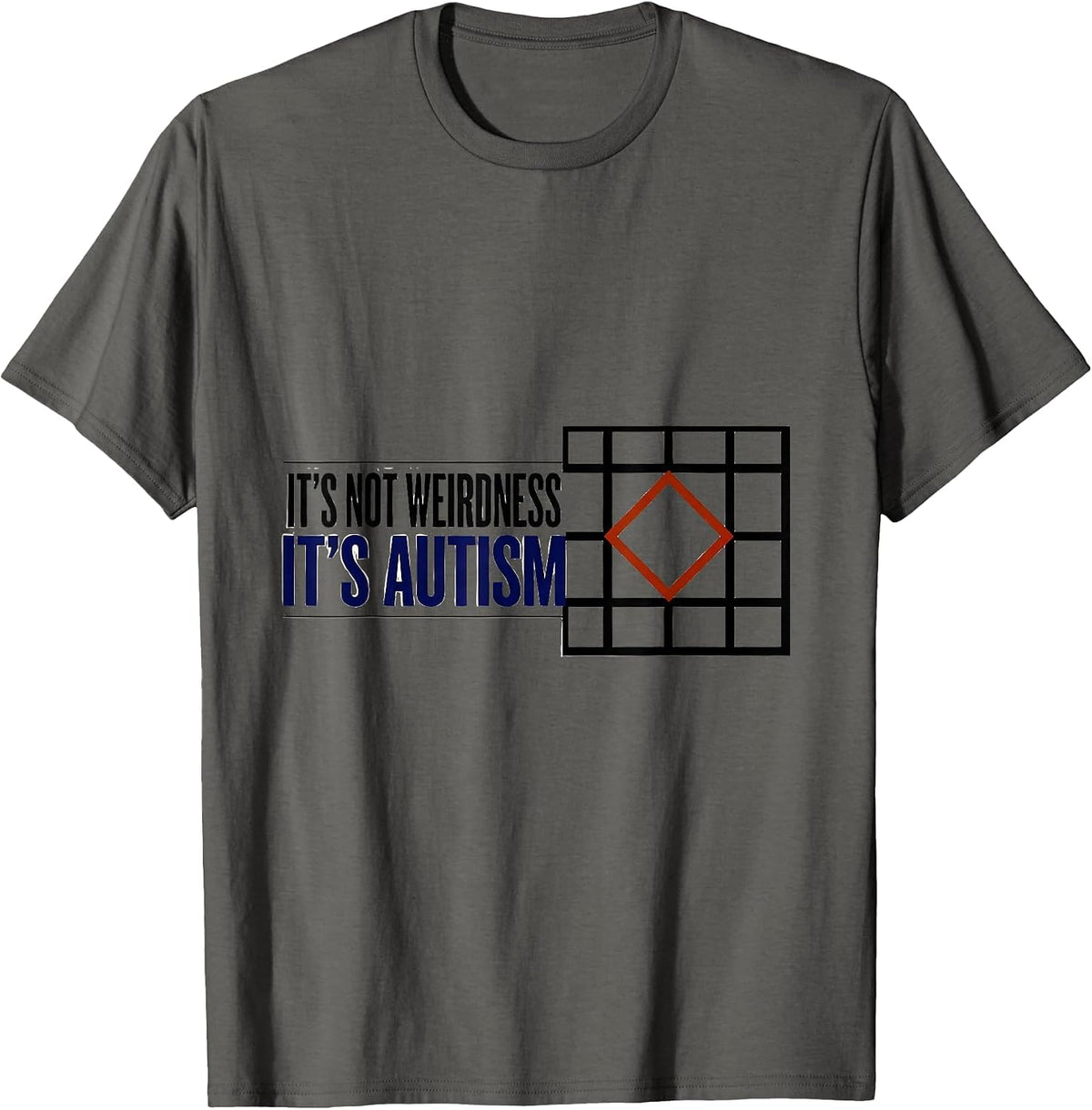 It's Not Weirdness It's Autism Geometric Neurodiversity T-Shirt - Asphalt Grey