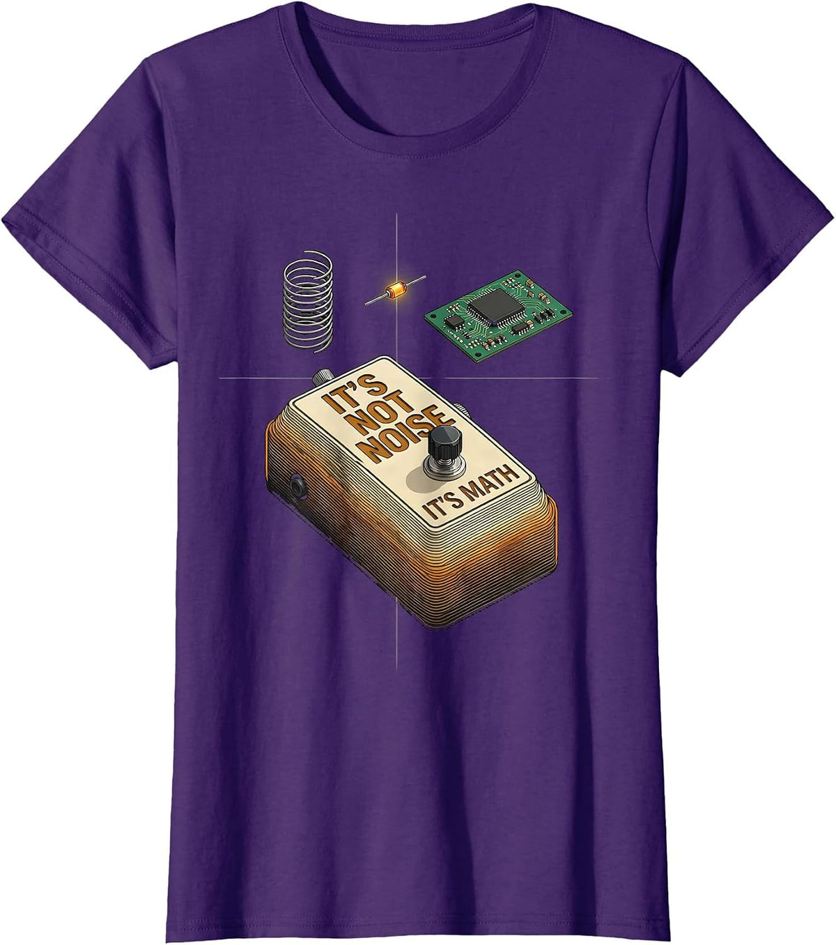 Women's Its Not Noise Its Math Funny Vintage Heavy Metal Metalhead T-Shirt - Purple