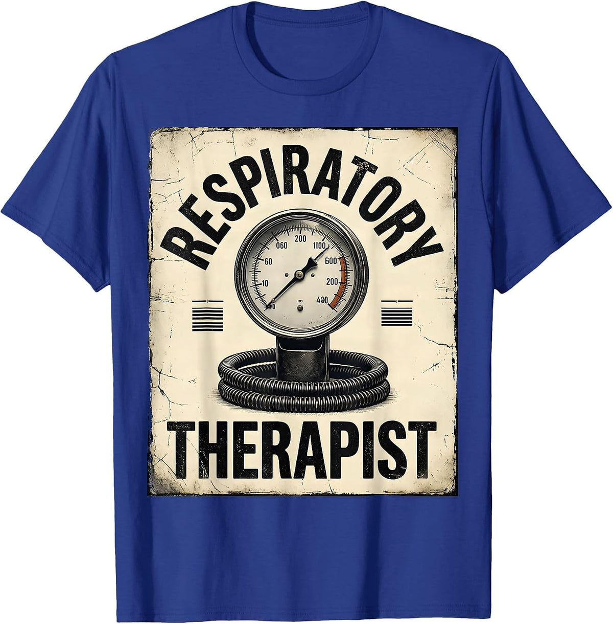 Respiratory Therapist Distressed RT Profession Pride T-Shirt - Royal Blue