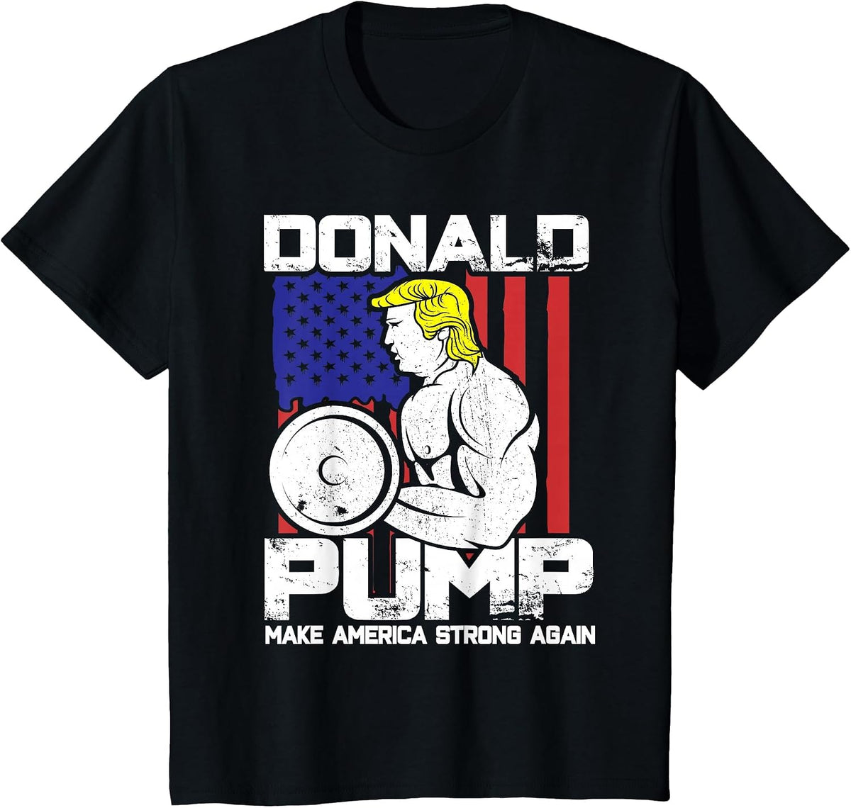 Funny Donald Trump Weight Lifting Workout Gym T-Shirt T-Shirt - Black