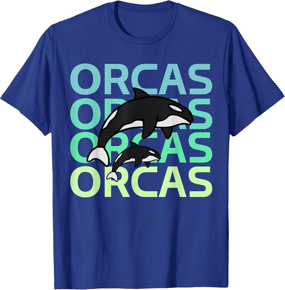 Graphic Team Orcas Protect Orca Whale sea T-Shirt - Royal Blue