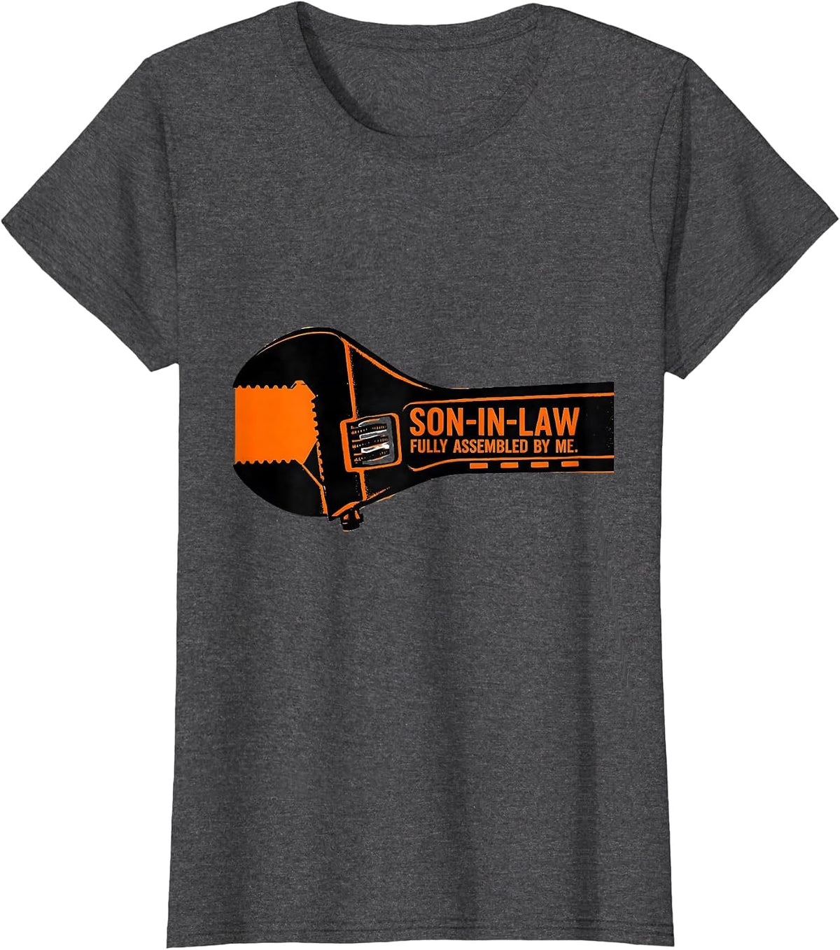 Women's Son-In-Law Fully Assembled By Me Funny Family Role Gift T-Shirt - Dark Heather Grey