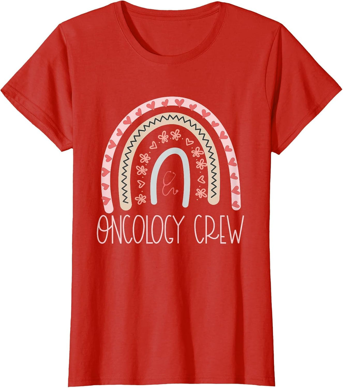 Oncology Nurse Week Medical Assistant Team Cancer Doctor T-Shirt - Red