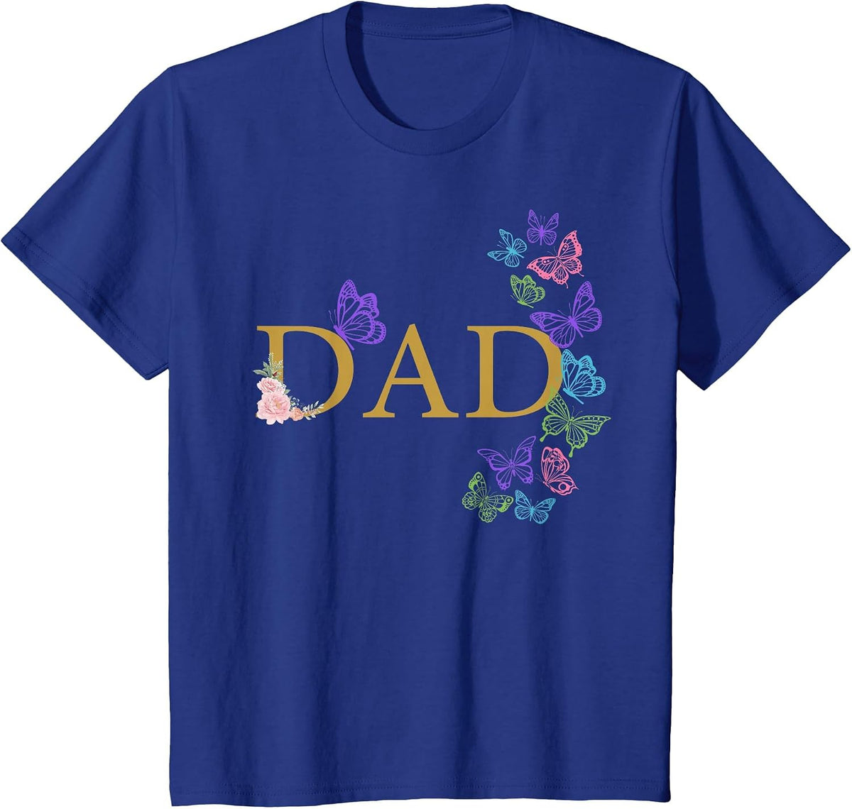 Dad of The Birthday for Girl Butterfly Family 1st Birthday T-Shirt - Royal Blue