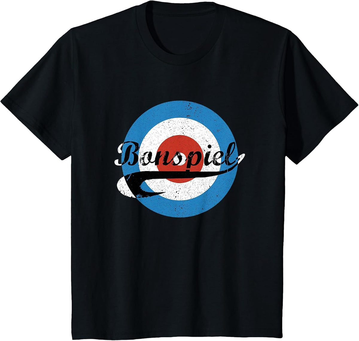 Bonspiel Curling Rink Retro Distressed T-Shirt T-Shirt - Black