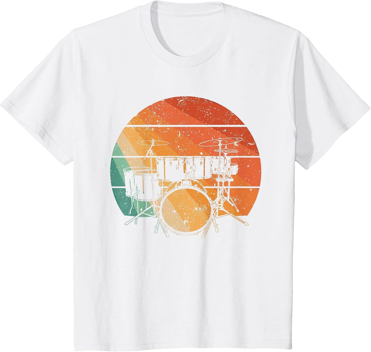 Cool Drummer Design for Men Women Drumming Drum Set Drummer T-Shirt - White